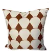 Pillow Brown Pillows Luxury Velvet Case Geometric Decorative Cover For Sofa Chair Bedding Home Decorations