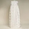 Vestido vintage para meninas, batismo, festa de aniversário, casamento, batizado, renda infantil, vestido artesanal, conjunto de herança de família 240322