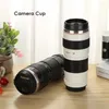 Mugs 400ml Camera Lens Coffee Mug Leak Proof Stainless Steel Water Bottle Portable Tea Gifts For Lovers Valentine's Day