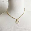 Hangende kettingen 18k goud vergulde koper koperen hanger ketting ketting mode vrouwen nooit vervagende designer kettingen choker hangers bruiloft sieraden liefde geschenken y24