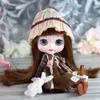 ICY DBS Blyth doll bjd joint body white skin cute Bun face suit 16 toy 30cm girl gift anime 240313