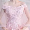Urban Sexy Dresses Lace Appliques robes de soire Pink Bell sleeves Prom 2024 Princess Birthday Gown Evening Party yq240327