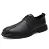 Casual Shoes Business Leather Formal Simple Men British Style Male Flats Leisure Walk Driving Footwear Comfy Oxford