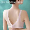 Sutiãs bralette confortável sem costura gelo seda para mulheres push up beleza volta profunda v roupa interior ultra fino durante todo o dia