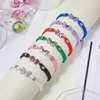 Pulseras de encanto Vender Zircon Pulsera de moda Clásico Negro Blanco Cadena de cuerda trenzada hecha a mano para mujeres Hombres Joyería de aleación