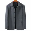 8xl 7XL 6XL 2023 Новое осеннее высококачественное шерстяное пальто для мужчин Толстые теплые мужские шерстяные куртки Негабаритные однотонные мужские зимние куртки 94Iw #