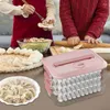 Lagerung Flaschen Küche Organizer Knödel Box Lebensmittel Multi-schicht Stapelbar Snack Container Kühlschrank Schnelle Einfrieren Frische-halten