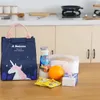 Wodoodporna torba do przechowywania naczynia obiadowa Organizator śniadaniowy termiczny Bento Torebka Izolacja Portable Lunchbox