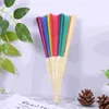 Dekorativa figurer 2st 21 cm Rainbow Folding Fan Cool Summer Handheld For Family Friends