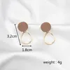 Boucles d'oreilles pendantes géométriques pour femmes, clous d'oreilles romantiques et minimalistes, pour spectacle de mariage