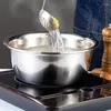 Miski Zestaw miksowania stali nierdzewnej z 4 gniazdek kuchennych do przechowywania gadżetów do pieczenia sałatki