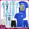 Argentyna Męskie koszulki piłkarskie Zestawy piłkarskie 2024 2025 Argentyna Mężczyzn Mężczyzn piłkarski 24 25 Di Maria Dybala Boys Football Kit Kit Aguero L.Martinez koszulki