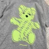 Marca bebê camiseta crianças roupas de grife criança camiseta tamanho 100-150 cm cor sólida boneca urso padrão meninas meninos manga curta camisetas 24mar