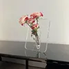 Vaser bildram vas akryl hem dekorativ klar modern estetisk blomma liten för bordsbokshylla levande