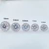 Boucles d'oreilles en diamant Moissanite 0,5ct-4ct, pour hommes et femmes, en argent Sterling 925 pur, vis à l'arrière, boucles d'oreilles Moissanite pour femmes