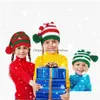 Beanie/Skull Caps Sticked Kids Christmas Hat Cute Parent-Child Pompom ADT Child Soft Beanie Santa Cap Nyårsparti Kid Gift Drop Del Dhjcm