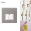 Kitchen Storage 11UA Self Adhesive Mop Holder Wall Mounted Hooks Broom Hanger Spring Clip