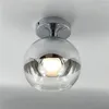 Ceiling Lights Nordic Plating Glass Ball Lamp Modern Minimalist Bedroom Aisle Balcony Kitchen Creative Decorative Lighting