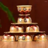 Wine Glasses Tibetan Worship Cup Water Bowl Lotus Holders Offering Container