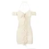 Women's Clothing New Product Dress With Ruffled Edge And Hanging Neck French Dress, Summer Dress Pure Desire 709291