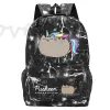 Ryggsäck tecknad katt ryggsäckar elever skolväska barn pojkar flickor bok väska anime ryggsäck rese väska tonårsbärbar dator mochila presenter