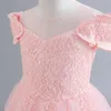 Glitter Flower Girl Sukienka cekin frezing na przyjęciu suknia szampana elegancka dzieciak 240312