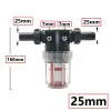 Anslutningar Vattenbevattningsfilter med 19 mm 25 mm Barb Connector 60 Mesh Filter Sprayer Farm Garden Drip Irrigation Adapter