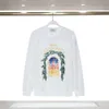 Polo Casa Blanca Mens T Shirt Autumn/Winter New Starry Castle Letter Tryckt rund halströja