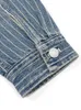 Simwood High Strandard Series 2024 Printemps Nouveau surdimensionné 12,5 OZ Tissu Vestes en denim à rayures verticales Q4Qf #