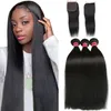 28 30 cali Brazylijskie Brazylijskie Więtarki z zamknięciem 3PCS Fala Body Fave Hair z 4x4 Corpe Contain Unforted Remy Human Hair Weave