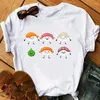 Men's T Shirts Ladies Casual Basis Summer Lovely Sushi Print T-shirt O-collar White Shirt Short Sleeve Drop Ship