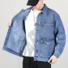 jeans manteau pour hommes cargo gris japonais denim vestes homme larges épaules vêtements une pièce à faible coût vêtements de sortie d'hiver grande taille s1kw #