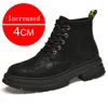 Casual Shoes Genuine Leather Men's Boots Platform Ankle 4/6/8CM Warm Winter Work High Top Outdoor Hiking 37-44