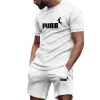 Conjuntos de verão dos homens Fi Treino Homens Manga Curta Camisetas + Shorts Esportivos Terno Homens Casuais Roupas Masculinas Mens Corredores Conjuntos S-4XL k0NW #