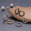 Boucles d'oreilles cerceau 1 pièce, Design Simple et tendance, Huggie en acier inoxydable CZ Tragus, bijoux de perçage du Lobe