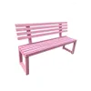 Camp Furniture Custom Cyber Celebrous Pink Backrest Park Chair Outdoor Bench Shop Mall Rest Solid Wood Stool Courtyard Iron Art Drop Dhj61