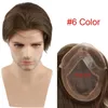 Perruques synthétiques 7 couleurs toupet de cheveux humains pour hommes naturel droit brun clair remplacement postiche européenne Remy mâle perruque 10X81207708 Dhulp