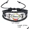 Charm armband tro hoppas tro dröm kärlek läder wrap för kvinnor män inspirerande brev armband armband handgjorda juvel dh93y