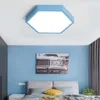 천장 조명 현대 LED 마카롱 북유럽 간단한 육각형 램프 연구 거실 침실 조명기구