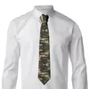 Cravates d'arc personnalisées vert marron militaire camouflage cravate hommes formel soie armée jungle camo cravates pour le bureau