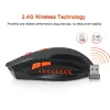 Souris 2.4G souris de jeu rechargeable sans fil 2400DPI souris silencieuse récepteur USB pour ordinateur PC accessoires pour ordinateur portable batterie intégrée