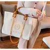 Women New Trend Designer High-capacity Shopping Handbags Code11 Pearl Fashion Beach Bag Bags Canvas Portable