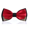 Bow Ties 5 kolorów moda dla mężczyzn Bowtie Tuxedo klasyczny solidny kolor przyjęcie weselne czerwony czarny zielony zielony motyl marka kravat