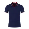 New high-end business POLO shirt 190g40 super cool blue fine cotton ball Golf choice CF551 men short sleeve cool cotton slim casual business men's shirt