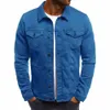 Mannen Vintage Denim Jas Herfst Winter Butt Effen Kleur Tops Jas All-Match Fi Casual Denim Jas Chaquetas hombre d5mr #