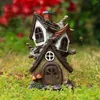 Dekorativa figurer Harts Fairy Garden House Decorations levererar utomhusstatyer