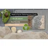 Belliba Bath Mat Stone Diatomite Set 3, 1 Mat och 2 Coasters gjord av naturlig diates Jord Multifunktion ljusgrå färg