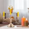Portacandele Candeliere Ornamento Decorazione da tavolo Supporto da tavolo Supporto da tavolo Lampada da tè da matrimonio retrò in metallo da tavolo