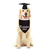 Vêtements pour chiens 2 pcs Pet Graduation Party Chapeau décoratif Bavoir Costume Fournitures