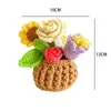 Fleurs décoratives complétées au crochet bouquet polyvalent pour les centres de table cadeau aux amis femmes décoration de la maison anniversaire de Noël